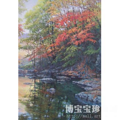 黄桂立 《秋天的河流》 类别: 油画X